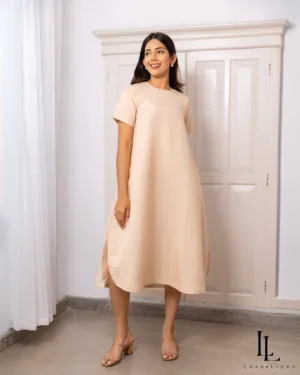 Nora-Beige Dress