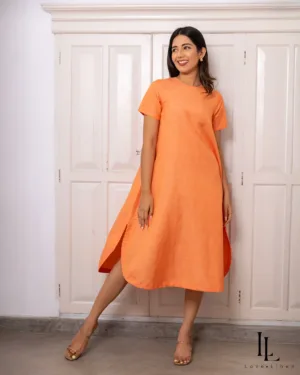 Nora-Orange Dress