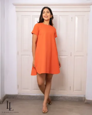 Nora Mini Dress - Orange