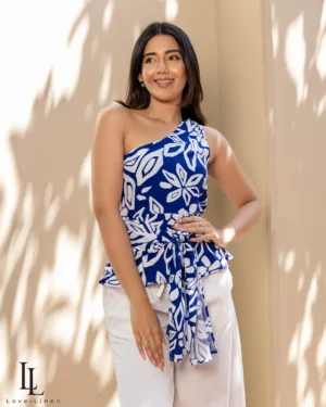 Nira Top - Blue Print