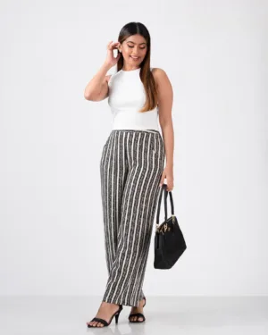 Yara Pant Black Stripes