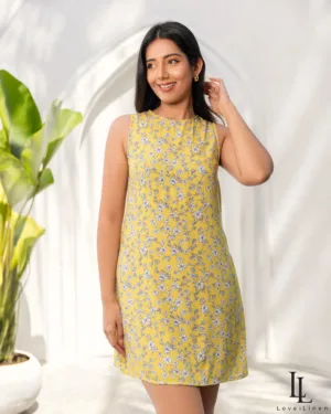 Lassie Dress - Yellow Printed
