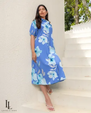 Kai Dress - Blue Print