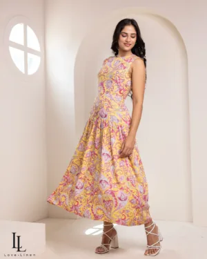 Sally Dress - Yellow Print
