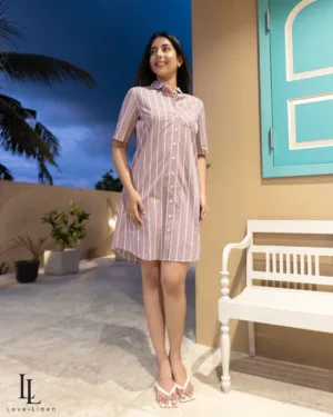 Maddy Short Dress Dusty Pink