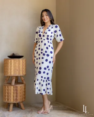 Diva White Polka Dot Dress